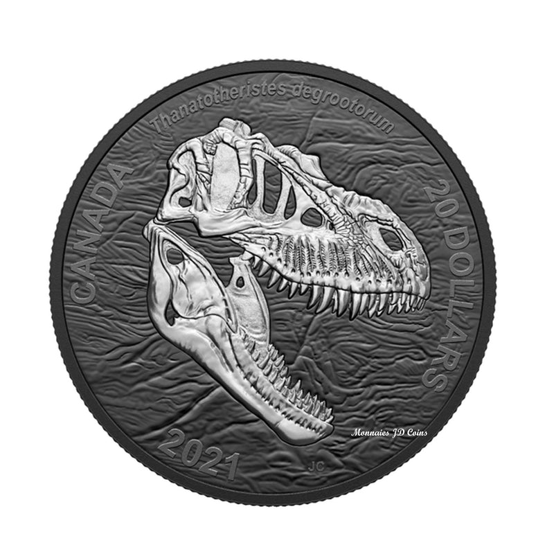 2021 Canada $20 Discovering Dinosaurs: Reaper of Death Fine Silver (No Tax)