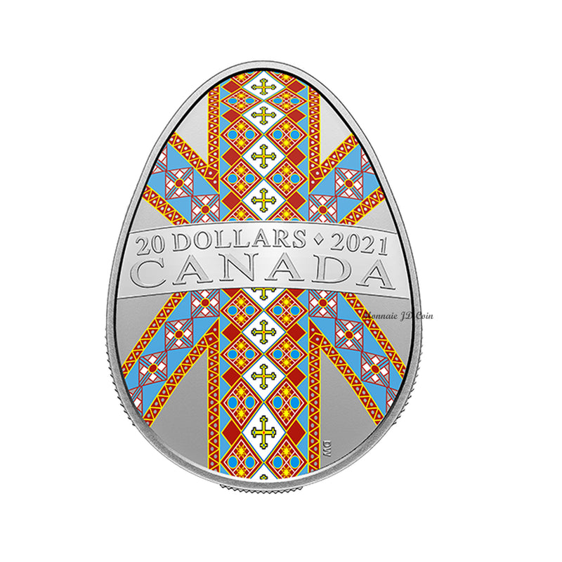 2021 Canada $20 Pysanka Fine Silver (No Tax)