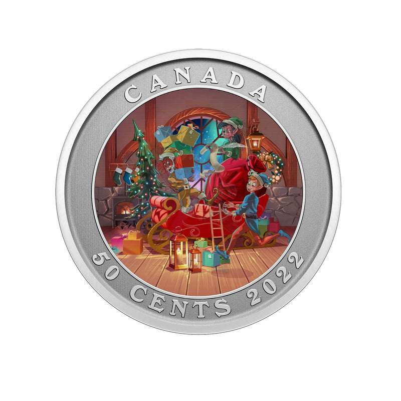 2022 Canada 50 cent Lenticular Coin - Santa's Sleigh
