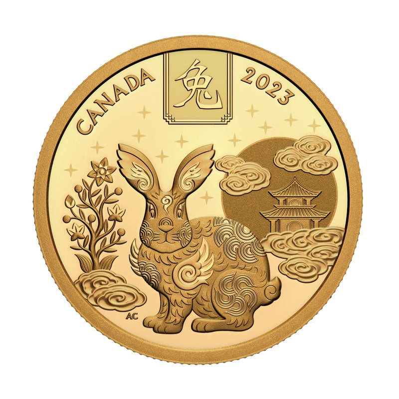 2023 Canada $100 Lunar Year of the Rabbit Pure Gold Coin