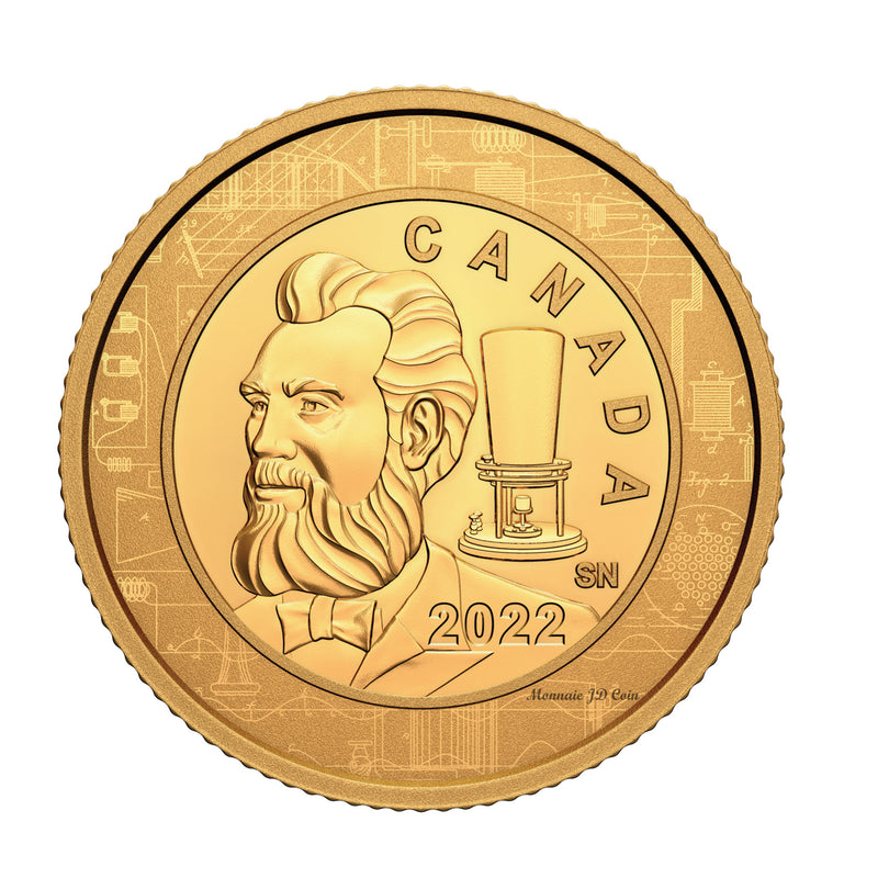 2022 Canada $100 Great Inventor - Alexander Graham Bell 1/4oz Pure Gold