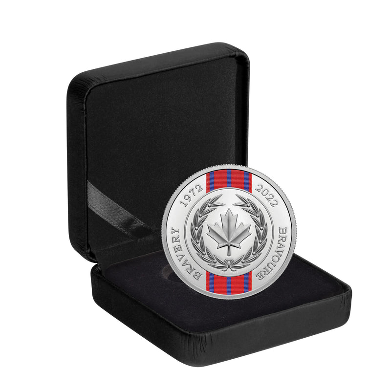 2022 Canada $20 50th Anniversary of the Medal of Bravery 99.99% Fine Silver Coin