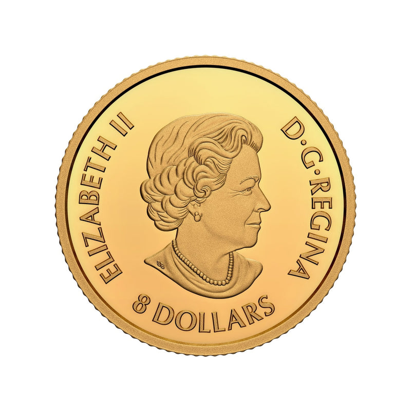 2022 Canada $8 Earth Dragon Pure Gold Coin
