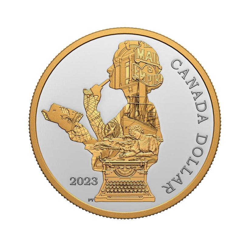 2023 Canada Dollar Kathleen Kit Coleman Pionner Journalist Gold Plated Proof Silver In Square Capsule