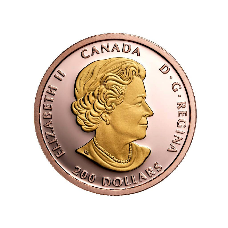 2023 Canada $200 Peace Dollar Rose Gold Plated Pure Gold Coin