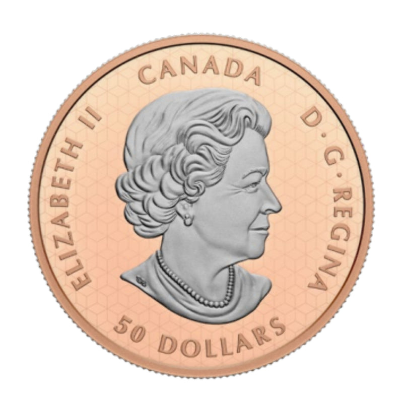 2023 Canada $50 Peace Dollar Rose Gold Plated Fine Silver Coin