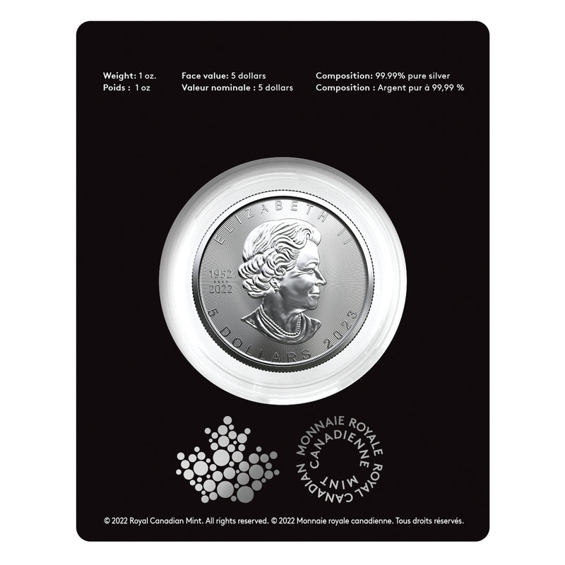 2023 Canada $5 Treasured Silver Maple Leaf Generic 1oz 99.99% Pure Silver