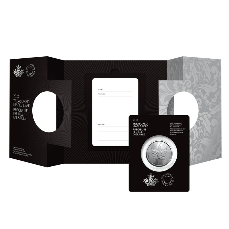 2023 Canada $5 Treasured Silver Maple Leaf Generic 1oz 99.99% Pure Silver