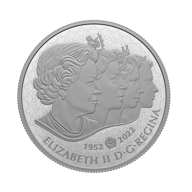 2022 Canada 1952-2022 Queen Elizabeth II's Coronation $50 5OZ Pure Silver Dollar Coin