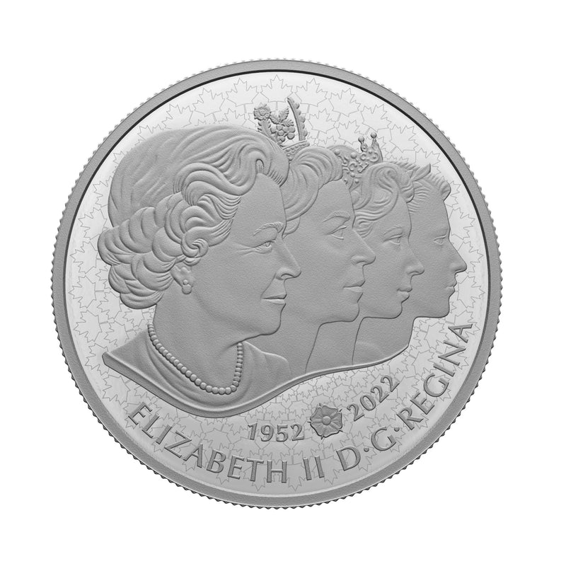 2022 Canada 1952-2022 Queen Elizabeth II's Coronation $50 5OZ Pure Silver Dollar Coin