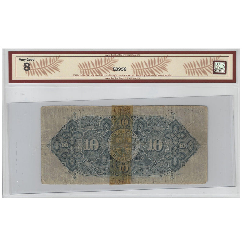 1935 $10 Banque Of Nova Scotia Banknote 550-36-04 McLeod / Patterson BCS VG-8