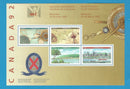 1992 Canada Stamps Scott* 1407a Canada-92 Sheet Of 4