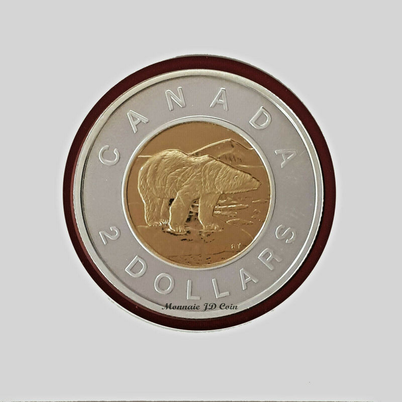 2005 Canada $2 Dollar Polar Bear Proof Silver Coin