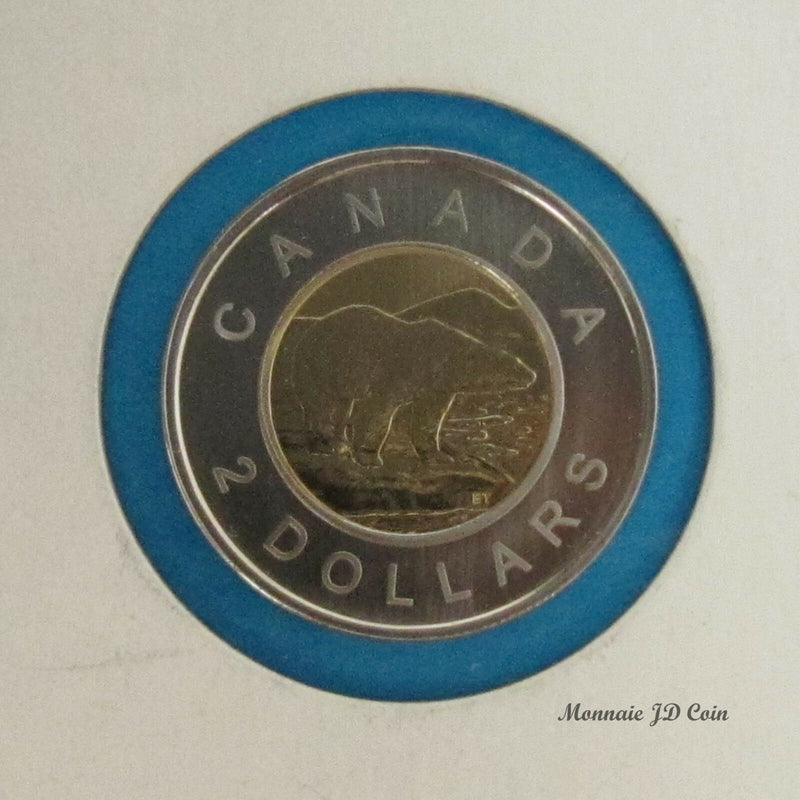 2009 Canada 2 Dollars Polar Bear Specimen Coin From Set