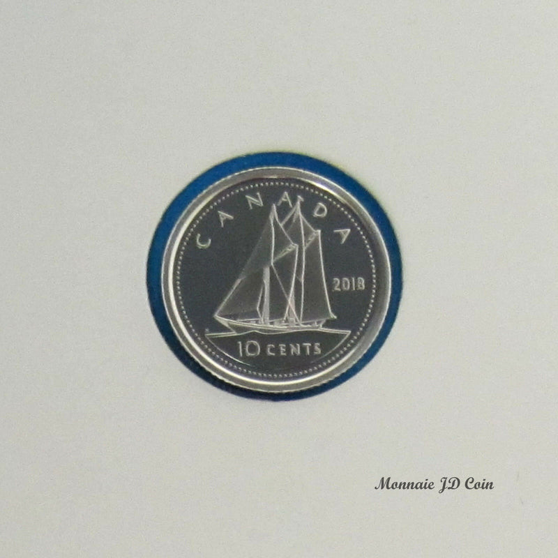 2018 Canada 10 Cents Non Silver Proof Coin