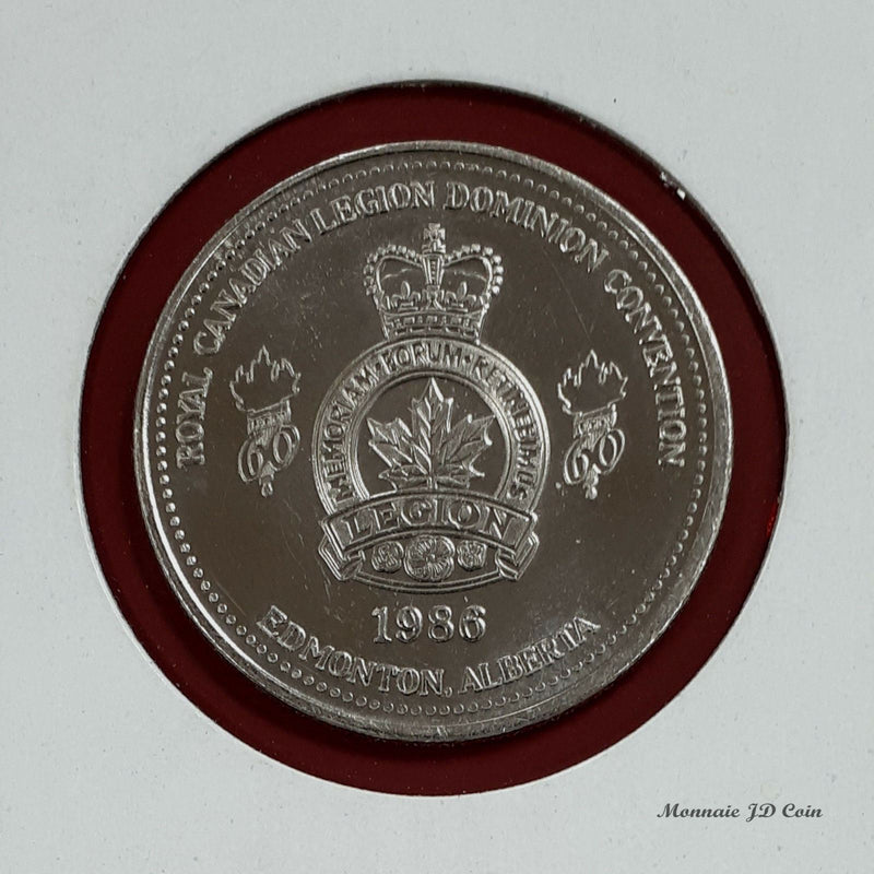 Canada1986 Edmonton Alberta Diamond Jublilee Royal Canadian Legion Medal - W10