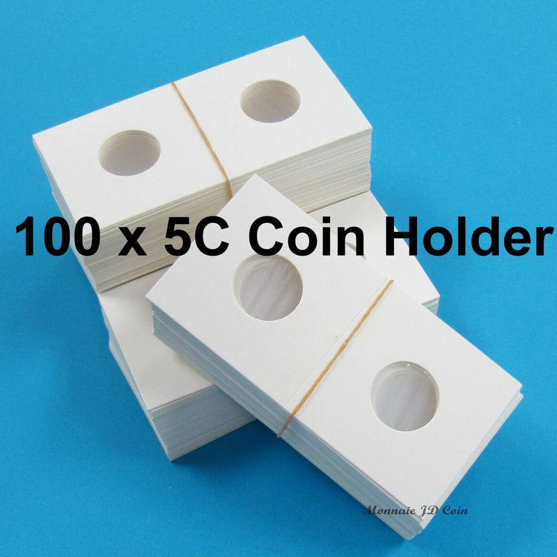 5 Cents 2x2 Cardboard Coin Holder - Pack of 100