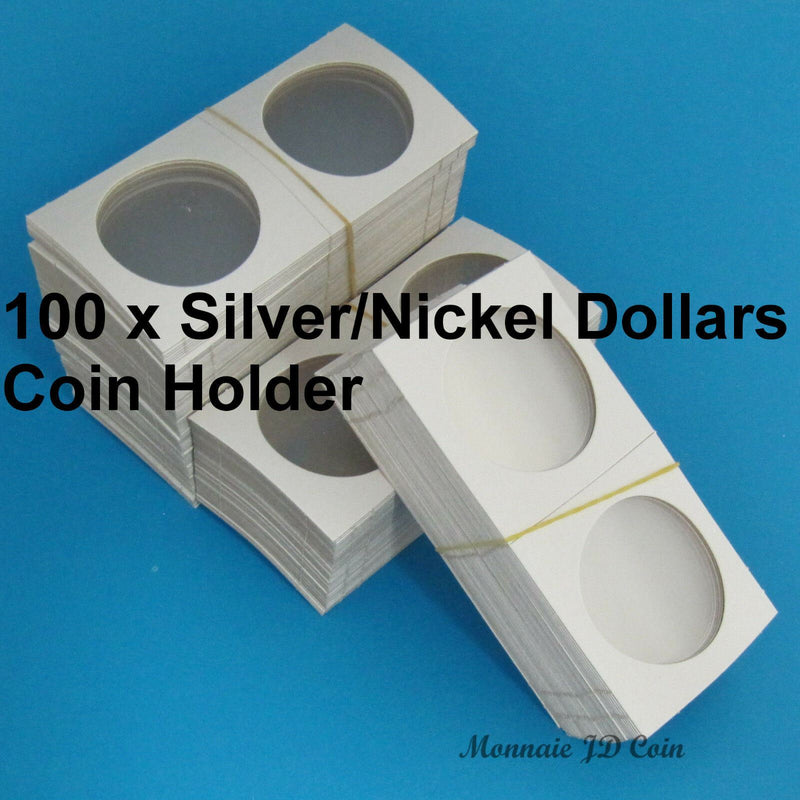 Silver Dollars Nickel Dollars - 2x2 Cardboard Coin Holder - Pack of 100