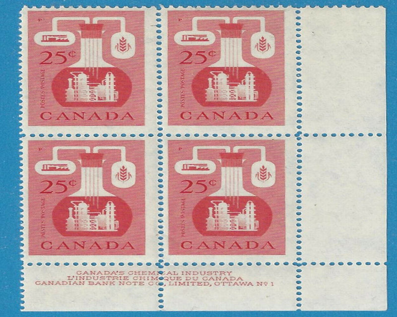 1956 Canada 25 Cent Stamp Chemical Industry Scott