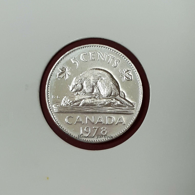 1978 Canada 5 Cents CH BU (MS-64)