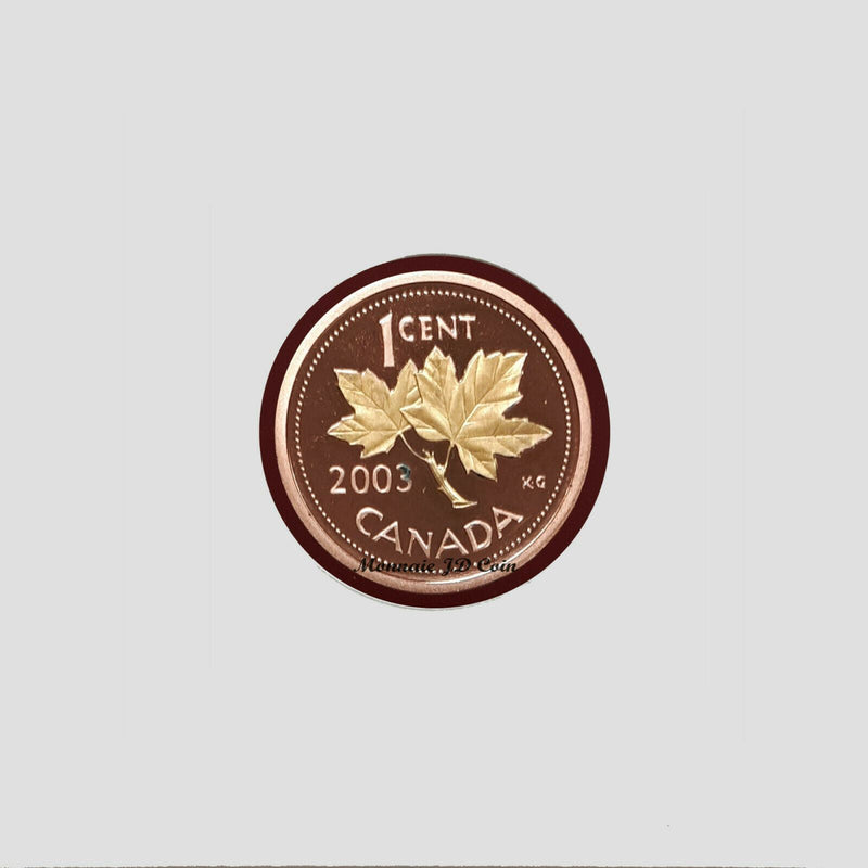 2003 Canada 1Cent Proof Gold Plated (RCM Annual Report)