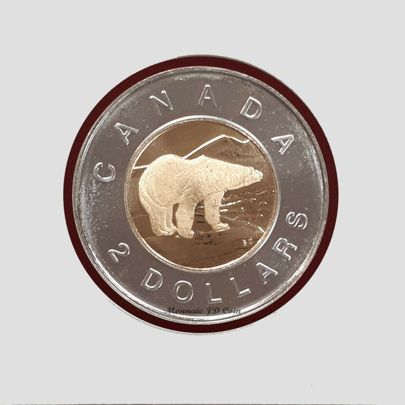 1997 Canada $2 Polar Bear Dollar Proof Like Coin