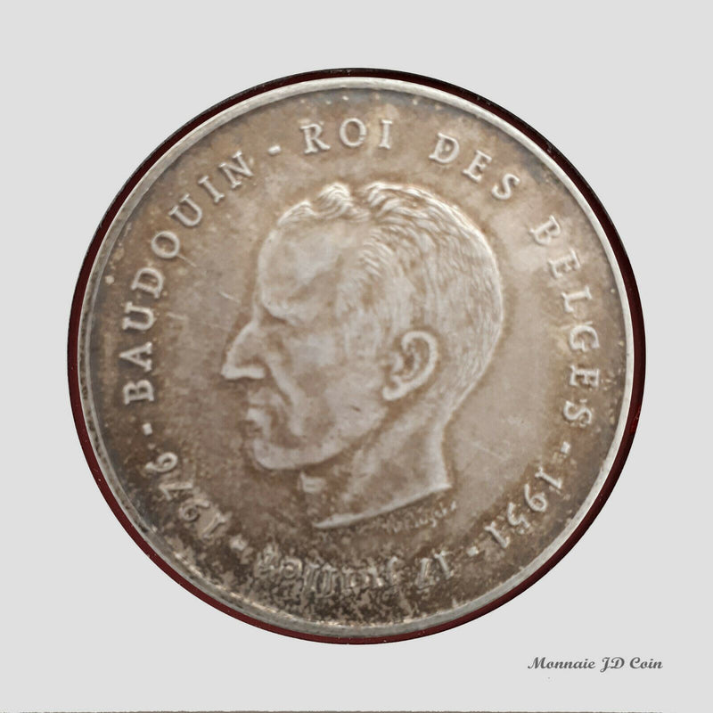 1976 Belgium 250 Frank Silver Roi Baudouin Coin (BX79)