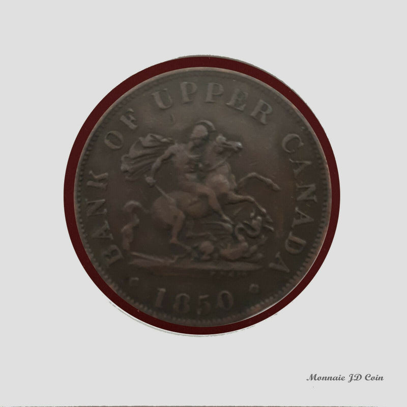1850 Half Penny Bank Of Upper Canada Token (BX75)