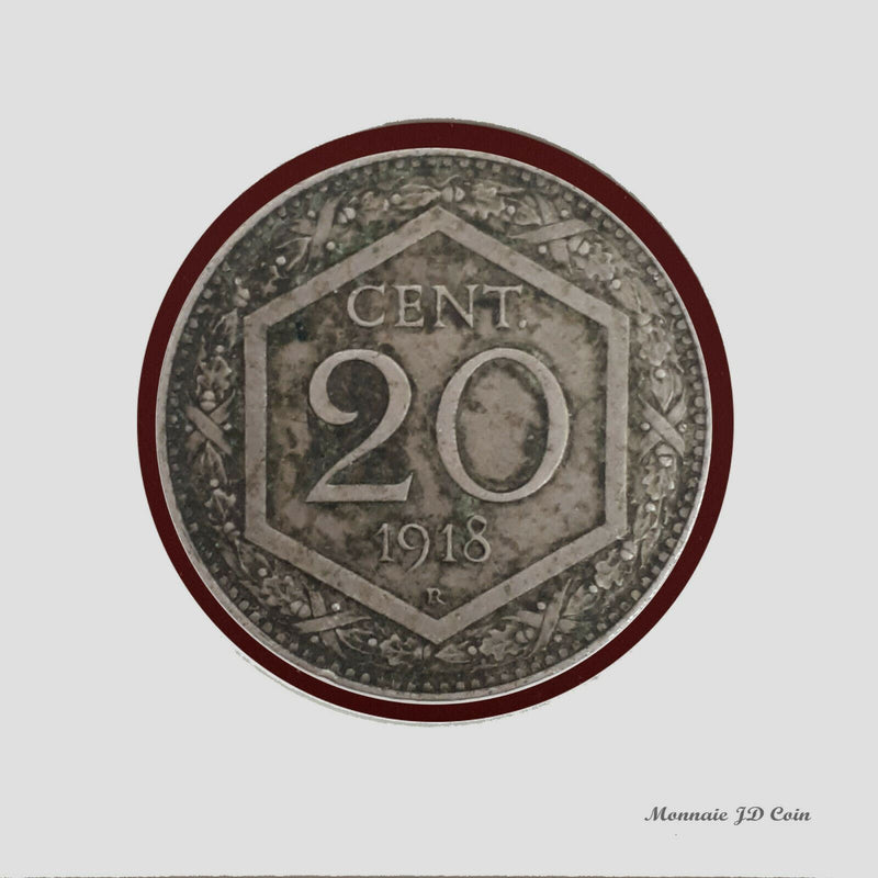 1918 Italy 20 Cent Vittorio Emanuele III Coin (BX98)