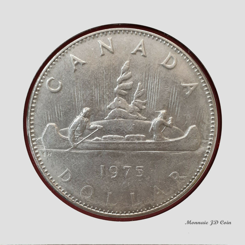 1975 Canada 1$ Dollar Voyageur Nickel Coin Circulated (DC75)