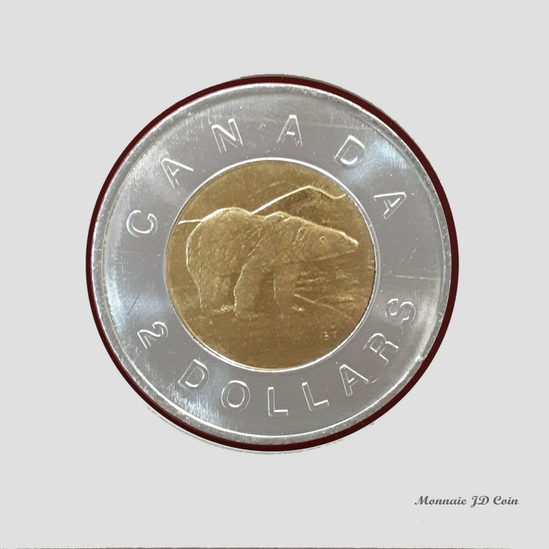 1996 Canada $2 Polar Bear '' Cigar '' Variety Brilliant Uncirculated Coin