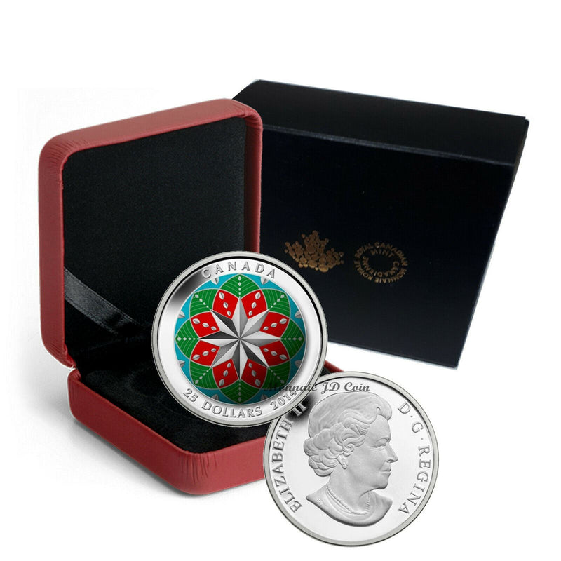 2014 Canada $25 Christmas Ornament Fine Silver Coin (21)