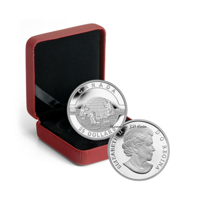 2014 Canada $25 O Canada The Igloo Fine Silver Coin