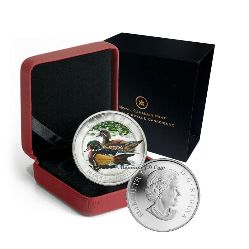 2013 Canada $10 Ducks Of Canada Wood Duck Fine Silver Coin