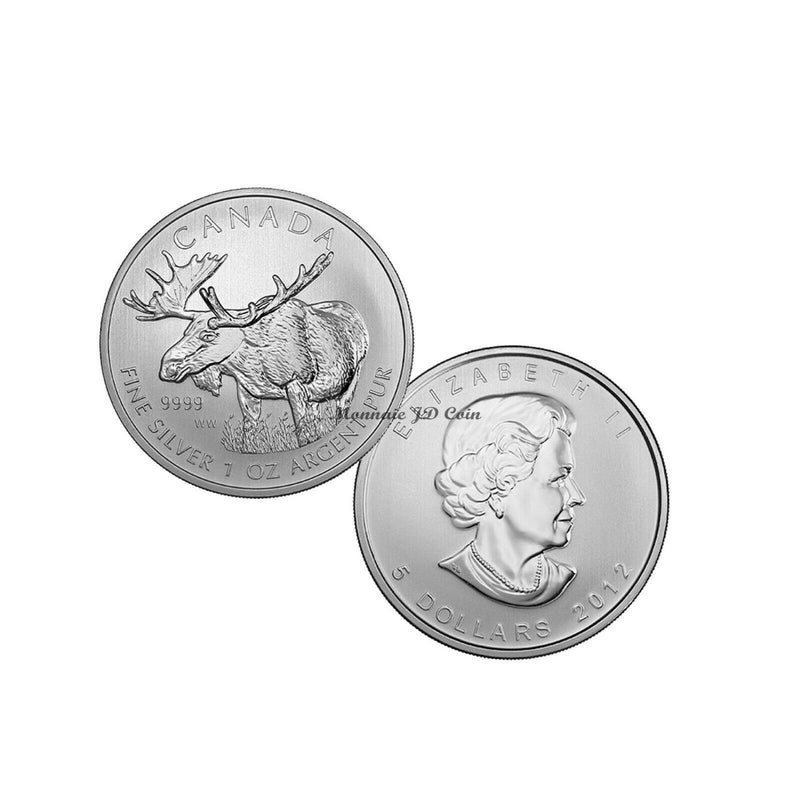 2012 Canada 5$ 1oz 99.99%Fine Silver Coin Wildlife Serie Moose