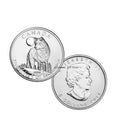 2014 Canada 5$ 1oz 99.99%Fine Silver Coin Wolf