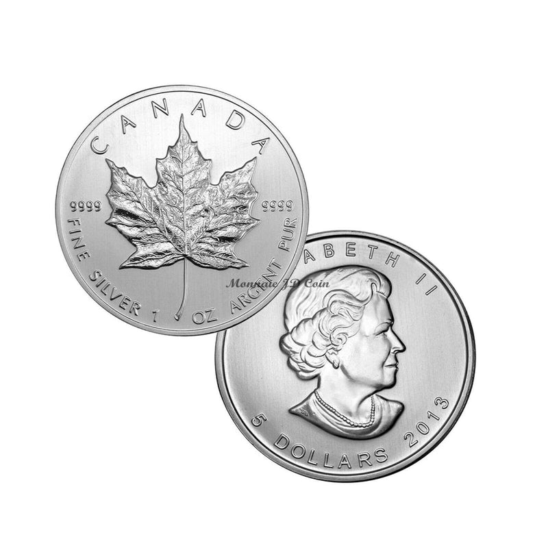 2013 Canada 5$ 1oz 99.99% Maple Leaf Fine Silver Coin