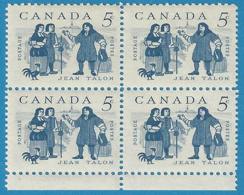 1962 Canada Stamp 5 Cent Jean Talon & Colonists Scott