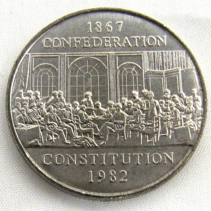 1982 Canada Constitution Nickel $1 Dollar Uncirculated From Roll