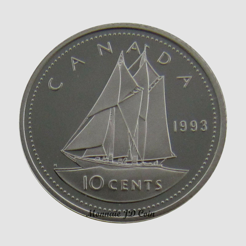1993 Canada 10 Cents Proof Ultra Heavy Cameo Coin