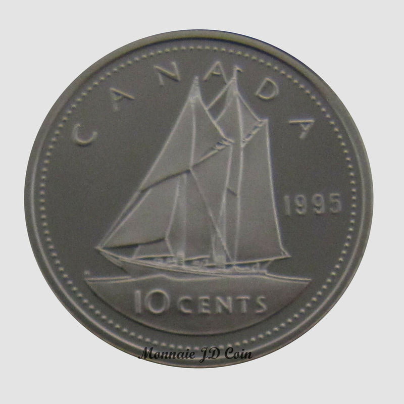 1995 Canada 10 Cents Proof Ultra Heavy Cameo Coin