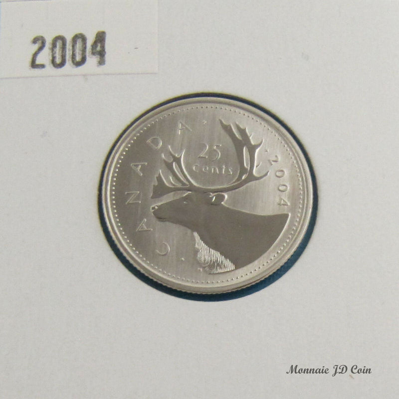 2004P Canada 25 Cents Caribou Specimen Coin Gem Uncirculated