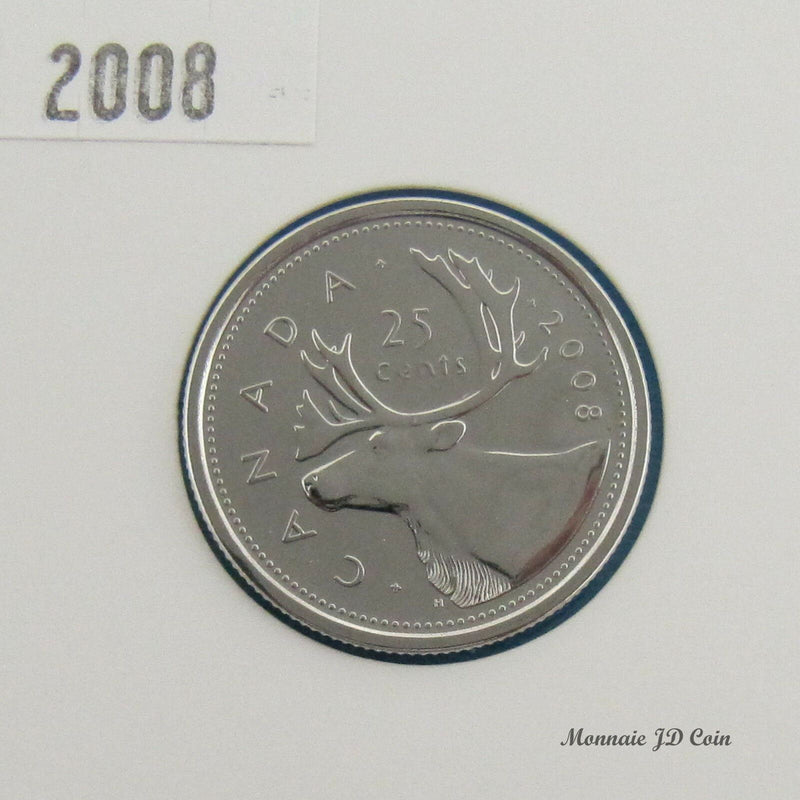 2008 Canada 25 Cents Proof Like Coin