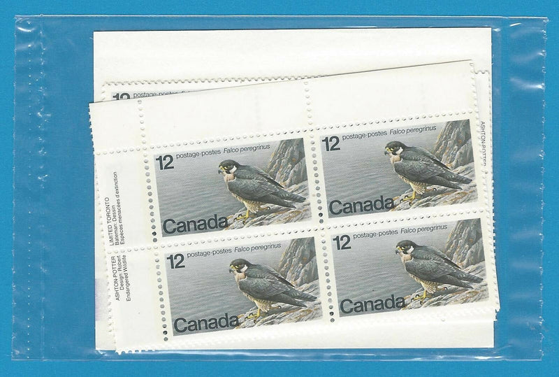 Canada Stamps 1978 12 Cent Scott* 752 Block Of 4 Corner Endangered Wildlife