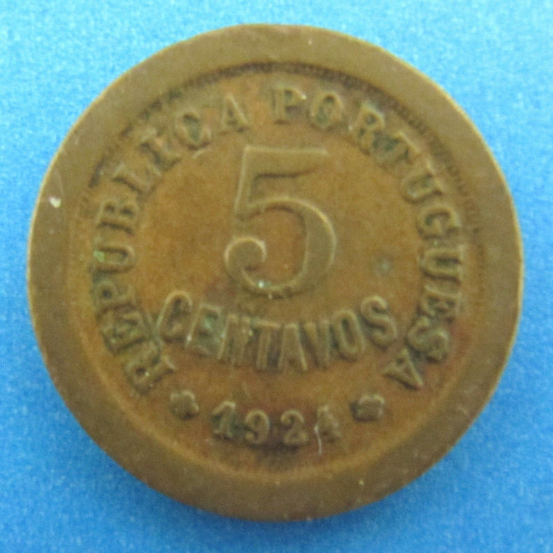 1924 Republica Portuguesa 5 Centavos Coins