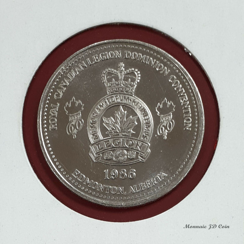 Canada1986 Edmonton Alberta Diamond Jublilee Royal Canadian Legion Medal - W23