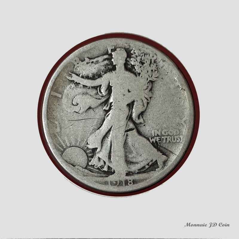 1918S USA Walking Liberty Half Dollar 90% Silver Coins