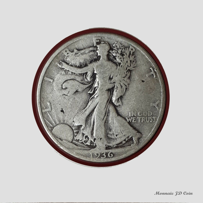 1936 USA Walking Liberty Half Dollar 90% Silver Coins