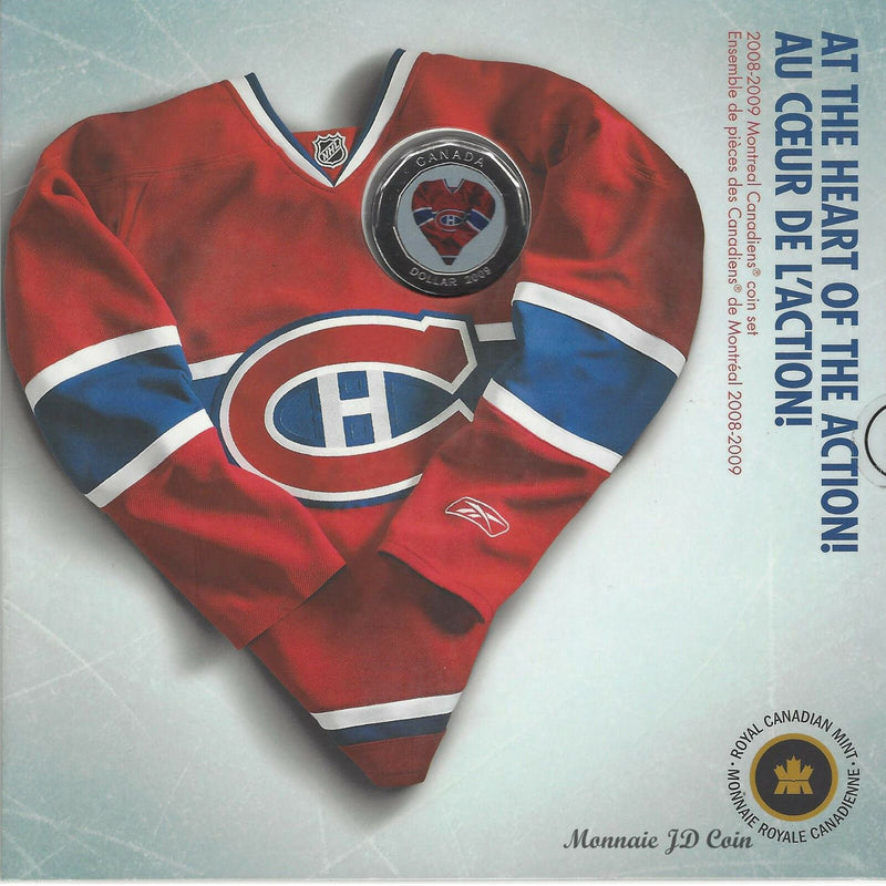 2009 NHL Montréal Canadien Coin Set With Commemorative Coloured Loonie Jersey