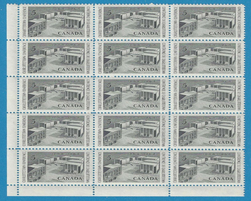 1964 Canada 5 Cent Stamps Confederation Memorial Scott*431 Pane Of 15